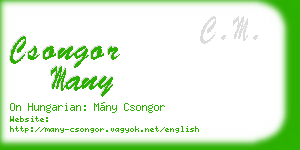 csongor many business card