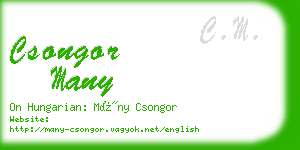 csongor many business card